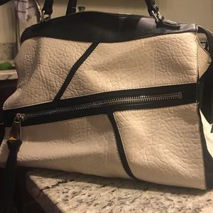 Black and white handbag